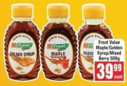 Frontline Front Value Maple/ Golden Syrup/ Mixed Berry offer