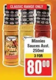 Frontline Minnies Sauces offer