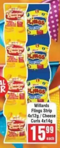 Frontline Willards Flings Strip/ Cheese Curls offer