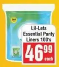Frontline Lil-Lets Essential Panty Liners offer
