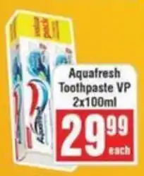 Frontline Aquafresh Toothpaste VP offer