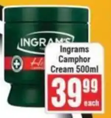 Frontline Ingrams Camphor Cream offer