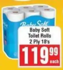 Frontline Baby Soft Toilet Rolls 2 Ply offer