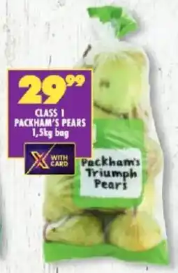 Shoprite Class 1 Packham's Pears offer