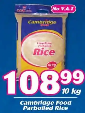Cambridge Food Parboiled Rice 10 Kg