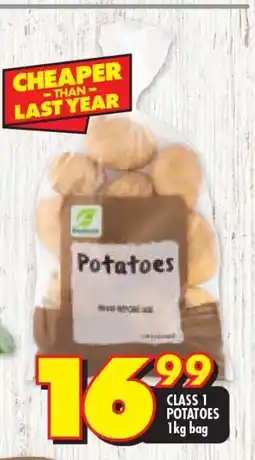 Shoprite CLASS 1 POTATOES 1kg bag offer