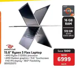 Makro 15.6” Ryzen 3 Flex Laptop offer