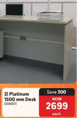 Makro Platinum 1500 mm Desk offer