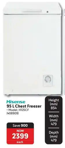 Makro Hisense 95 L Chest Freezer offer