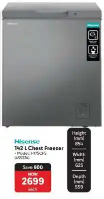 Makro Hisense 142 L Chest Freezer offer