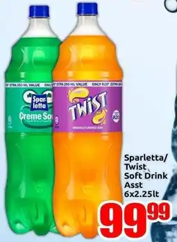 Three Star Cash and Carry Sparletta/ Twist Soft Drink offer