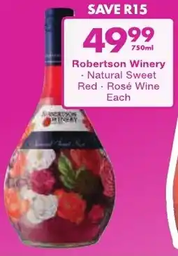 President Liquor Robertson Winery Natural Sweet Red, Rosé Wine offer