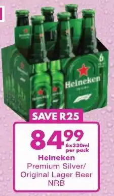 President Liquor Heineken Premium Silver/ Original Lager Beer NRB offer