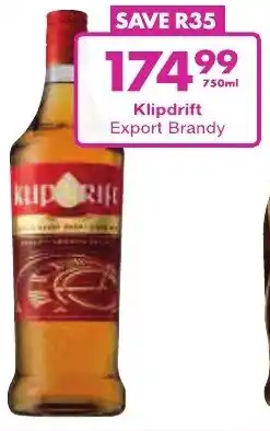 President Liquor Klipdrift Export Brandy offer