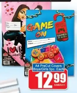 A5 Cash & Carry A4 PreCut Covers Boys/Girls offer