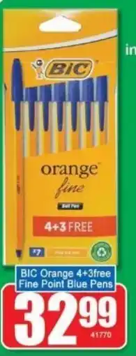 A5 Cash & Carry BIC Orange Fine Point Blue Pens offer