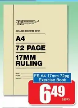 A5 Cash & Carry FS A4 72pg Exercise Book offer