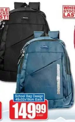 A5 Cash & Carry School Bag Design offer