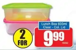 A5 Cash & Carry Lunch Box Clear Col. Lid offer