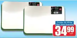 A5 Cash & Carry Croxley A4 White/ Black Board Reversible offer
