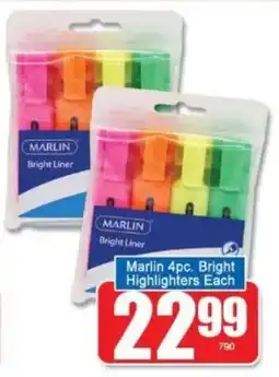 A5 Cash & Carry Marlin Bright Highlighters offer