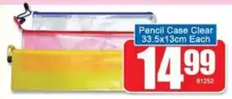 A5 Cash & Carry Pencil Case Clear offer