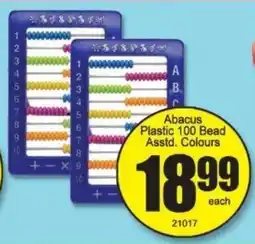 A5 Cash & Carry Abacus Plastic 100 Bead offer