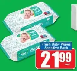 A5 Cash & Carry Fresh Baby Wipes Sensitive offer