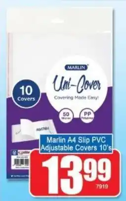 A5 Cash & Carry Marlin A4 Slip PVC Adjustable Covers offer