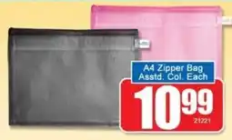 A5 Cash & Carry A4 Zipper Bag offer