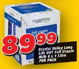 OK Grocer Crystal Valley Long Life UHT Full Cream Milk offer