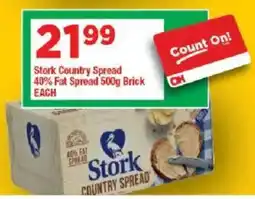 OK Grocer Stork Country Spread 40% Fat Spread Brick offer