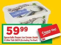 OK Grocer Spoonfulls Frozen Ice Cream Tub offer