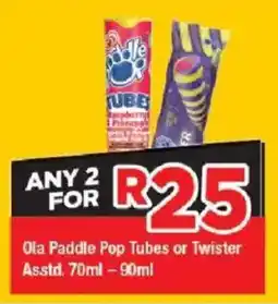 OK Grocer Ola Paddle Pop Tubes or Twister offer