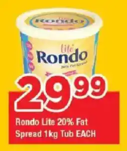 OK Grocer Rondo Lite 20% Fat Spread Tub offer