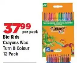 OK Grocer Bic Kids Crayons Wax Turn & Colour offer