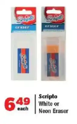 OK Grocer Scripto White or Neon Eraser offer