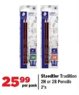 OK Grocer Staedtler Tradition 2H or 2B Pencils offer
