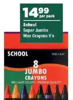OK Grocer School Super Jumbo Wax Crayons offer