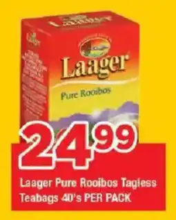 OK Grocer Laager Pure Rooibos Tagless Teabags offer