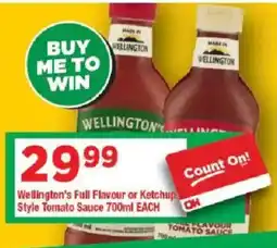 OK Grocer Wellington's Full Flavour or Ketchup Style Tomato Sauce offer