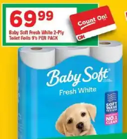 OK Grocer Baby Soft Fresh White 2-Ply Toilet Rolls offer