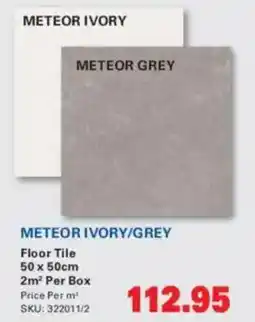 Cashbuild Meteor ivory/ grey floor tile offer