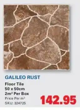 Cashbuild Galileo rust floor tile offer