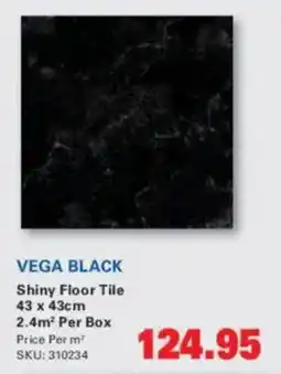 Cashbuild Vega black shiny floor tile offer