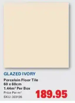 Cashbuild Glazed ivory porcelain floor tile offer