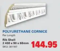 Cashbuild Polyurethane cornice rib shell offer