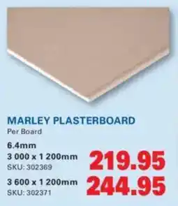 Cashbuild Marley plasterboard offer