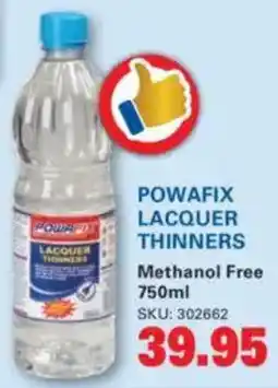 Cashbuild Powafix lacquer thinners methanol free offer