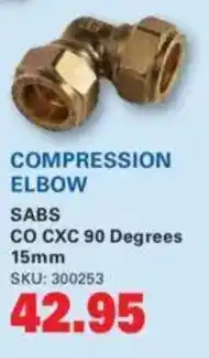 Cashbuild Compression elbow offer